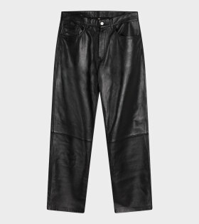 Loose Jeans Leather Black