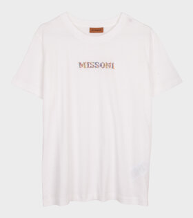 Embroidered Rainbow Logo T-shirt White