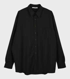 Wool Mohair Shirt Black