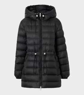 Blunts Nylon Hooded Puffer Jacket Black