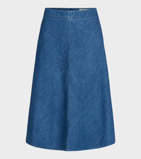 Mads Nørgaard  - Stelly C Long Skirt Dark Blue Denim