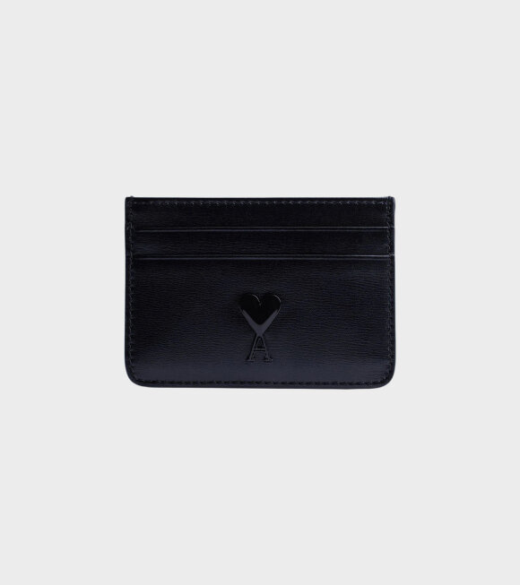 AMI - Leather Card Holder Black