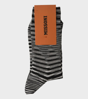 Striped Socks Black/White