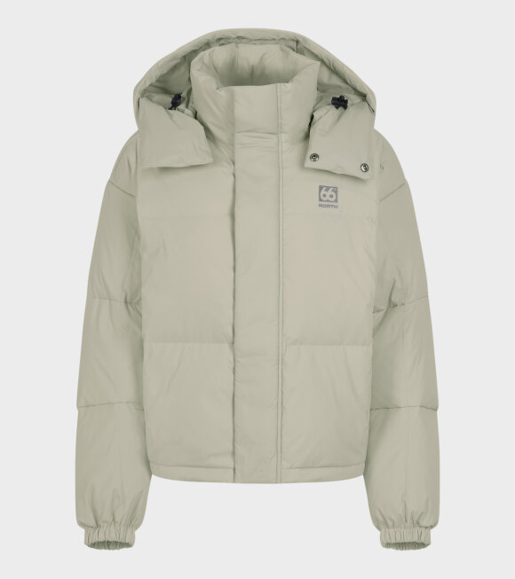 66 North - Dyngja Down Cropped Jacket Soft Grey