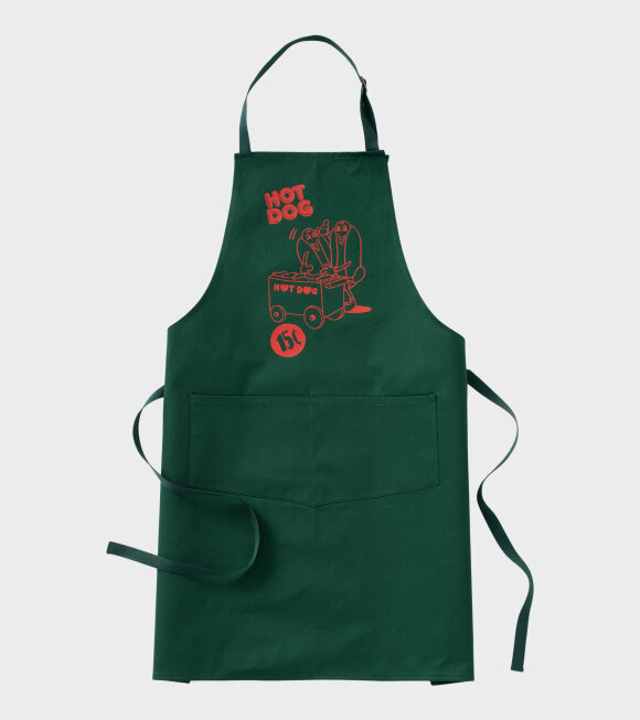 Carne Bollente - Really Hot Dogs Apron Green