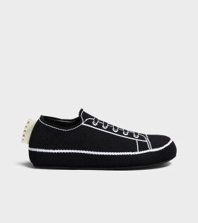 Trompe L'oeil Jacquard Low Top Sneakers Black/Lily White