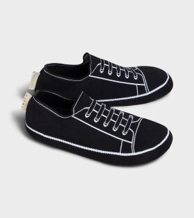 Trompe L'oeil Jacquard Low Top Sneakers Black/Lily White