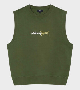 Stüssy Sport Fleece Vest Green