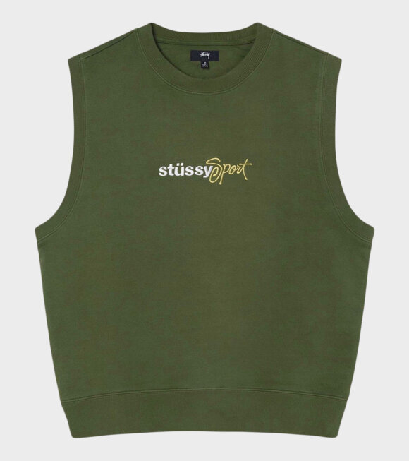 Stüssy - Stüssy Sport Fleece Vest Green