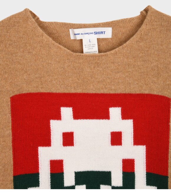 Comme des Garcons Shirt - Pixel Wool Knit Camel