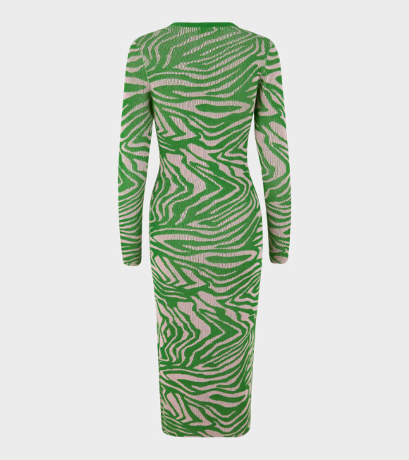 Stine Goya - Chiara Knit Dress Pastel Green Comb