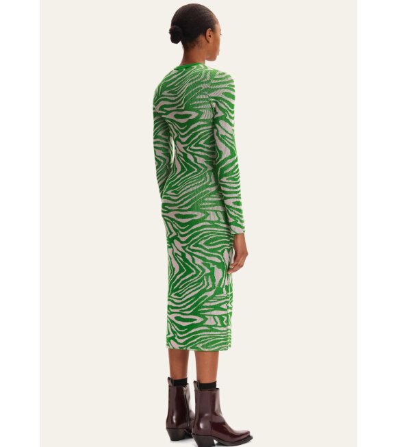 Stine Goya - Chiara Knit Dress Pastel Green Comb