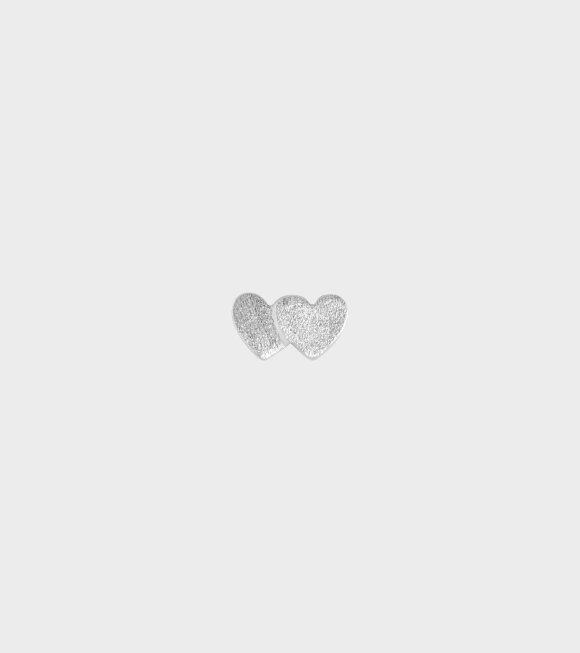 Lulu Copenhagen - Domino Hearts 2 Stud Silver