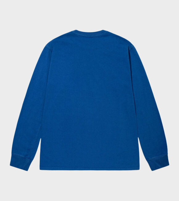 Stüssy - Outlined Pig. Dyed LS Tee Blue