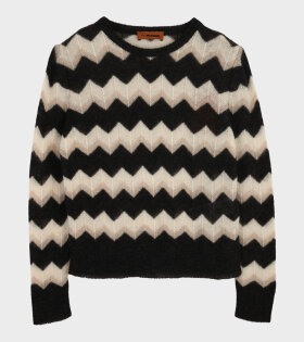 Zig Zag Sweater Black/Beige