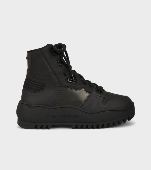 Acne Studios - Leather Lace Up Ankel Boots Multi Anthracite