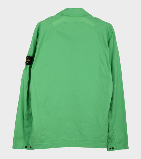 Stone Island - Cotton Zip Overshirt Apple Green