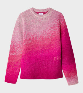 Gradient Crew Neck Sweater Pink