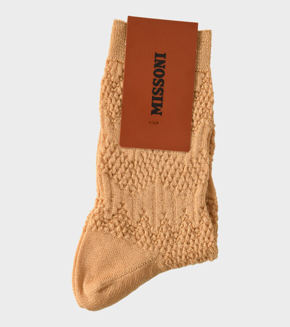Missoni - Wavy Glitter Socks Beige/Gold