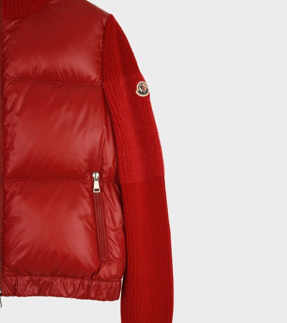 Moncler - Padded Mohair Wool Cardigan Tricot Red