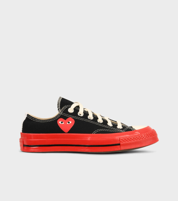 CDG Play X Converse - Chuck Taylor Low Black/Red