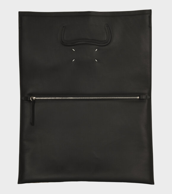 Maison Margiela - Embossed Tabi Zipped Shopping Bag Black