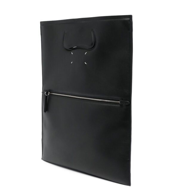 Maison Margiela - Embossed Tabi Zipped Shopping Bag Black