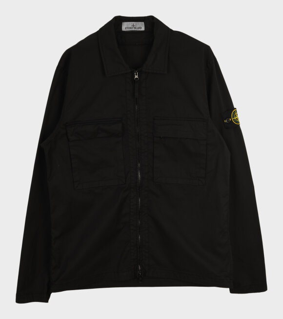 Stone Island - Cotton Zip Overshirt Black