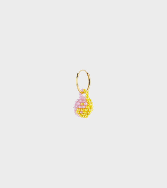 Pura Utz - Mini Yin Yang Earring Pink/Yellow