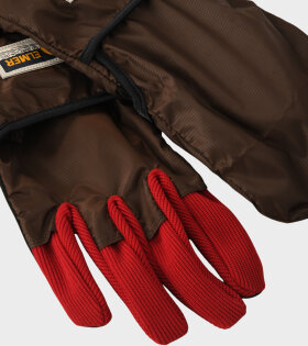 EM304 Gloves Brown/Red