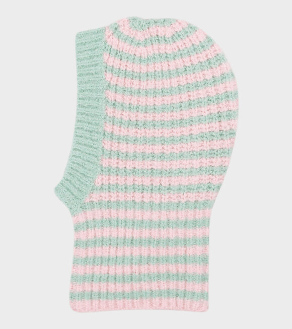 Helmstedt - Alisa Balaclava Green/Pink Stripes
