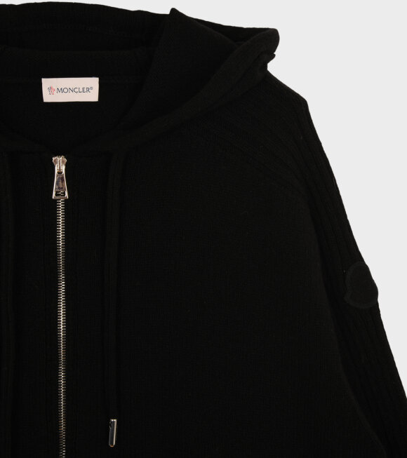 Moncler - Hooded Zip Knit Black 