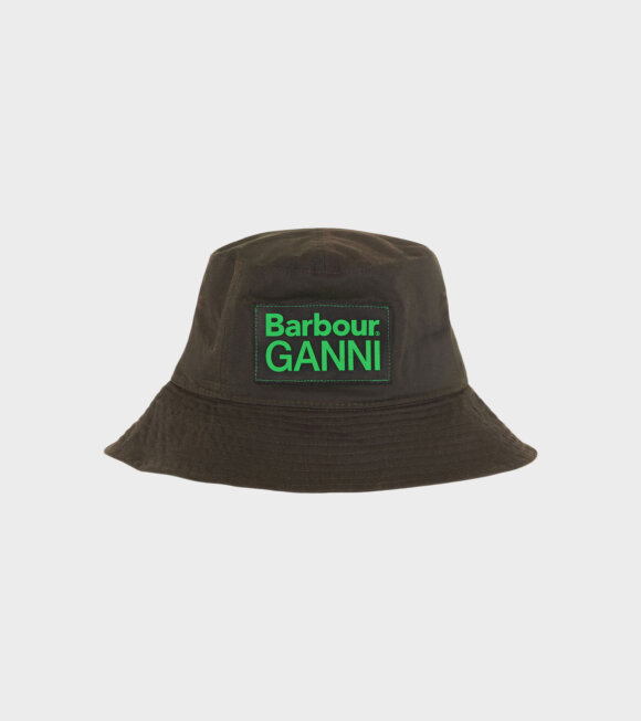 Ganni x Barbour - Sports Bucket Hat Dark Green