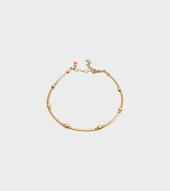 Leleah - Nina Gold Dot Bracelet Coral