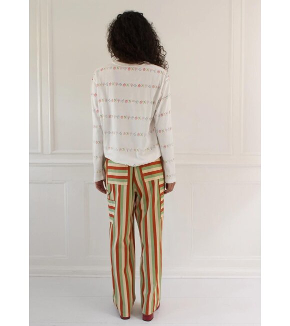 Caro Editions - Fleur Pants Orange Stripe