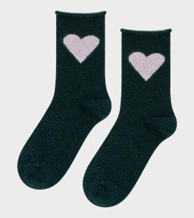 Love Cashmere Crew Socks Hunter Green