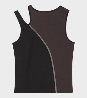 Hole In A Tank Top Black/Brown