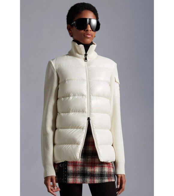 Moncler - Padded Wool Cardigan Tricot Off-white