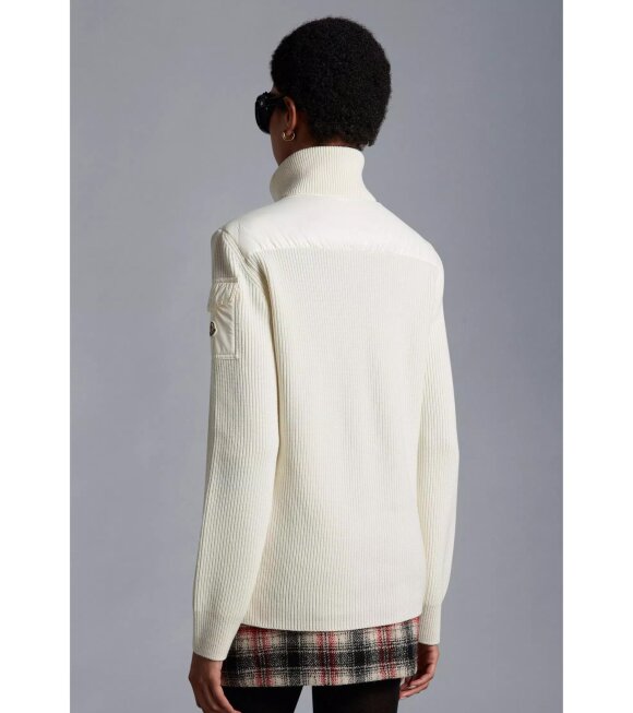 Moncler - Padded Wool Cardigan Tricot Off-white