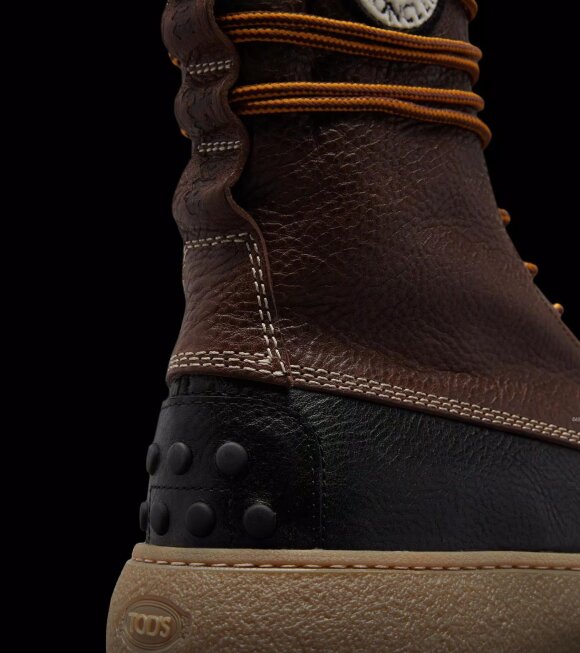 Moncler Genius - Palm Angels X Tod's Gommino Leather Boots Brown/Black