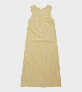 Vincent Dress Muted Yellow Stripe