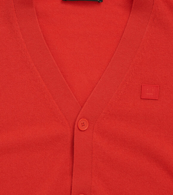 Acne Studios - Wool V-neck Cardigan Sharp Red