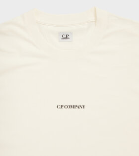 30/1 Jersey Compact Logo T-shirt Gauze White
