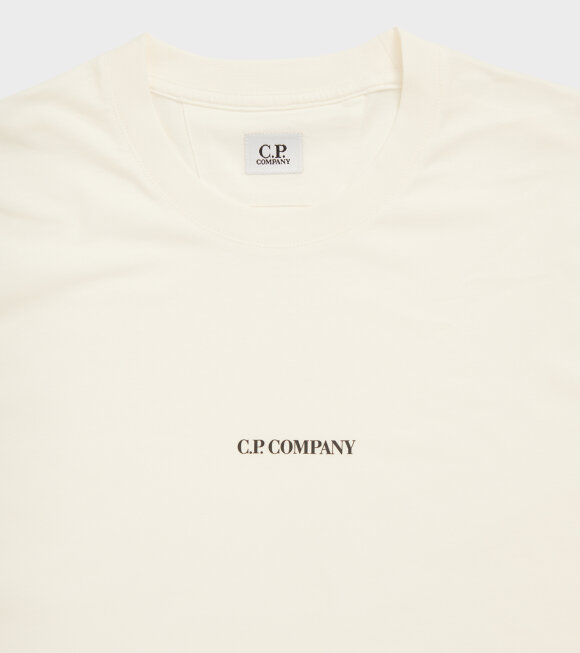 C.P Company - 30/1 Jersey Compact Logo T-shirt Gauze White