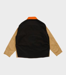 Cotton Jacket Beige/Black/Orange