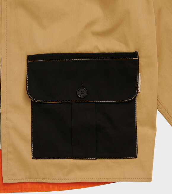 Marni - Cotton Jacket Beige/Black/Orange