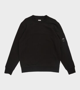Diagonal Raised Fleece Sweatshirt Black