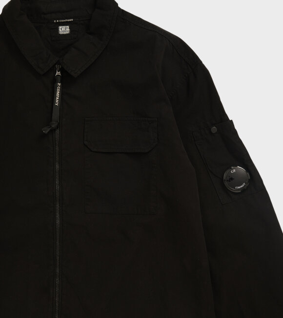 C.P Company - Gabardine Zipped Shirt Black