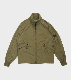 Chrome-R Hidden Hood Nylon Jacket Bronze Green