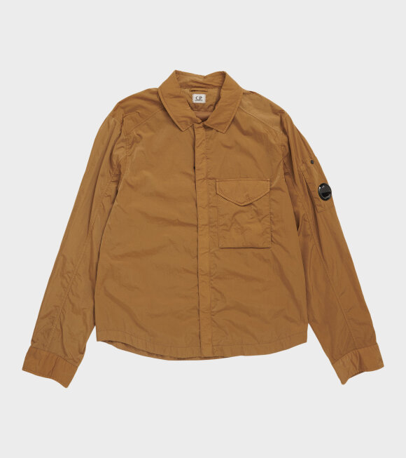 C.P Company - Chrome-R Nylon Zip Overshirt Bronze Brown